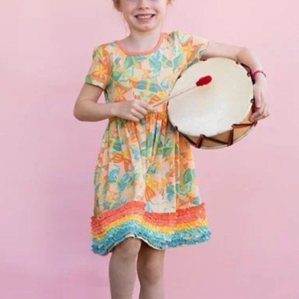 Matilda Jane Dream Chasers Chasing Butterflies Dress EUC Girls Sz 14
